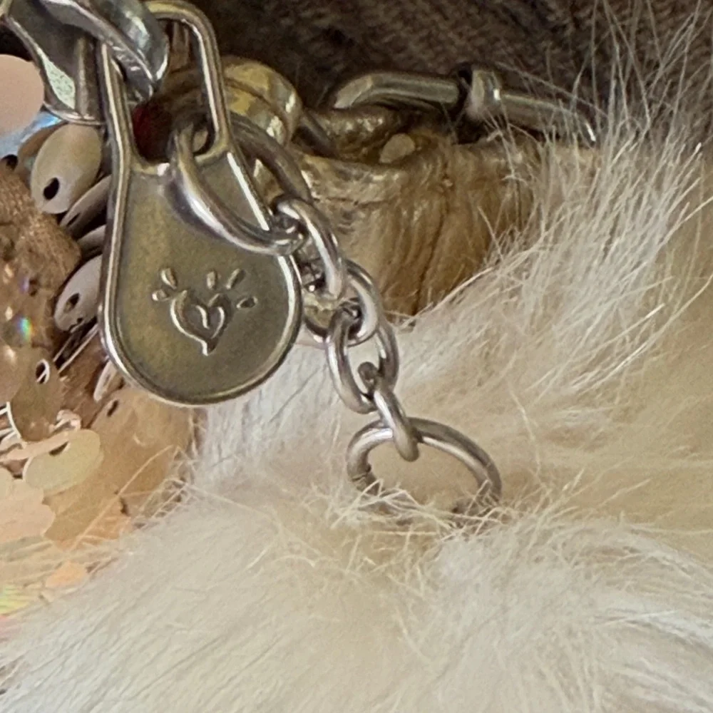 Justice Multicolor Sequin Crossbody Bag with Pom Pom - Picture 6 of 7